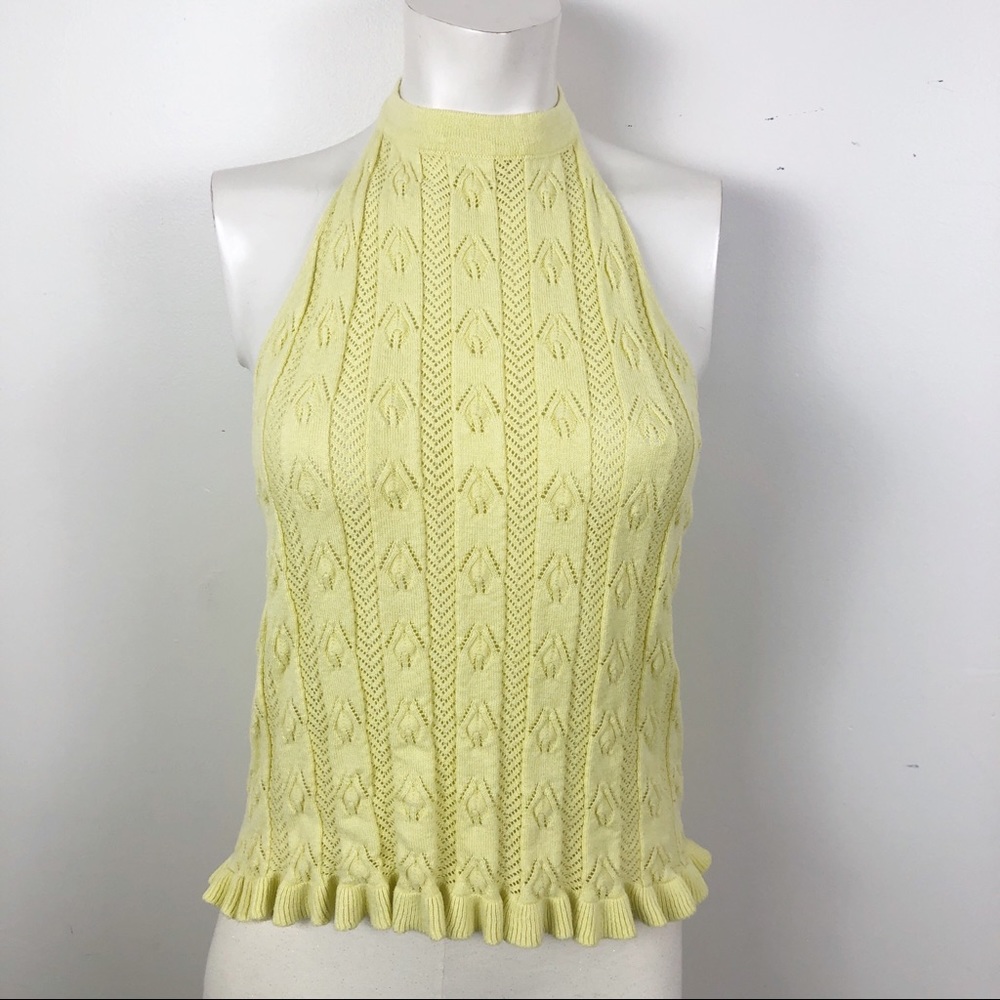Topshop Butter Yellow Halter Top